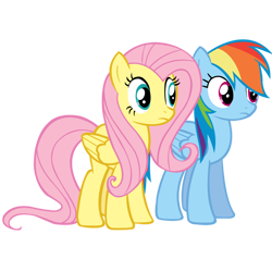 Size: 894x894 | Tagged: safe, artist:coolez, imported from derpibooru, fluttershy, rainbow dash, pony, duo, female, frown, looking at something, mare, simple background, transparent background, vector