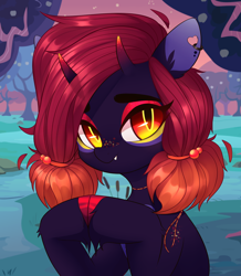 Size: 2000x2298 | Tagged: safe, artist:maren, imported from derpibooru, oc, oc only, pony, art trade, fangs, female, mare, solo