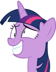 Size: 1250x1594 | Tagged: safe, artist:spellboundcanvas, deleted from derpibooru, imported from derpibooru, twilight sparkle, alicorn, pony, the beginning of the end, derp, faic, female, mare, simple background, solo, teeth, transparent background, twilight sparkle (alicorn), vector