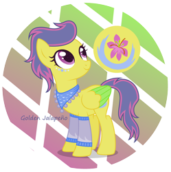 Size: 2912x2920 | Tagged: safe, artist:razorbladetheunicron, imported from derpibooru, fleetfoot, saffron masala, oc, oc only, pegasus, pony, lateverse, alternate universe, bandana, base used, cutie mark, female, fusion, mare, markings, show accurate, simple background, solo, transparent background