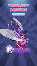 Size: 1440x2560 | Tagged: safe, artist:stewart501st, imported from derpibooru, part of a set, twilight sparkle, breezie, miss pie's monsters, book, breeziefied, fake, impossibly large ears, pocket ponies, pocket pony, species swap, twilight breezie