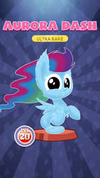 Size: 1440x2560 | Tagged: safe, artist:stewart501st, imported from derpibooru, part of a set, rainbow dash, original species, windigo, miss pie's monsters, aurora dash, fake, flowing mane, pocket ponies, pocket pony, species swap, windigofied