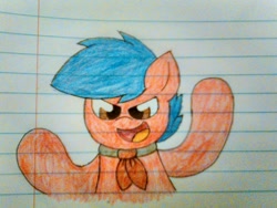 Size: 1600x1200 | Tagged: safe, artist:thebadbadger, imported from derpibooru, oc, oc:phire demon, pony, lined paper, traditional art