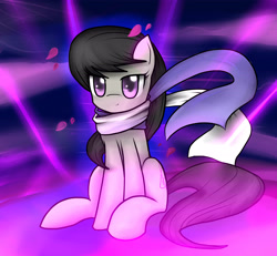 Size: 5200x4800 | Tagged: safe, artist:cyanaeolin, imported from derpibooru, octavia melody, earth pony, pony, clothes, colored pupils, cute, female, mare, scarf, sitting, solo, tavibetes