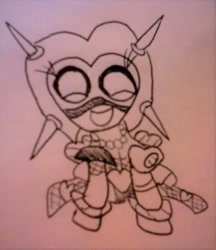 Size: 1169x1350 | Tagged: safe, artist:dex stewart, imported from derpibooru, pony, kyoryuger, lineart, poisandra, power rangers, power rangers dino charge, traditional art