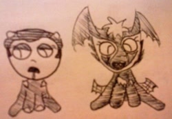 Size: 1752x1216 | Tagged: safe, artist:dex stewart, imported from derpibooru, pony, elsa randall, magiranger, necrolai, power rangers, power rangers dino thunder, power rangers mystic force, traditional art