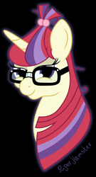 Size: 1080x2004 | Tagged: safe, artist:puperhamster, imported from derpibooru, moondancer, pony, unicorn, black background, bust, portrait, simple background
