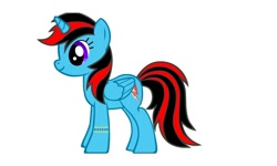 Size: 1280x768 | Tagged: safe, imported from derpibooru, oc, alicorn, pony, pony creator, alicorn oc, black and red mane, simple background, white background