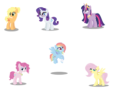 Size: 1968x1500 | Tagged: safe, artist:starshame, imported from derpibooru, applejack, fluttershy, pinkie pie, rainbow dash, rarity, twilight sparkle, alicorn, pony, mane six, simple background, transparent background, twilight sparkle (alicorn)