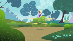 Size: 1280x720 | Tagged: safe, imported from derpibooru, screencap, twilight sparkle, bee, pony, feeling pinkie keen, bush, female, hat, mare, pith helmet, swarm, tree