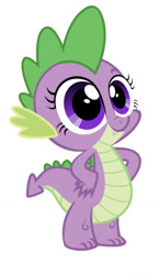 Size: 750x1292 | Tagged: safe, edit, editor:undeadponysoldier, imported from derpibooru, spike, dragon, adorable face, alternate eye color, baby, baby dragon, barb, barbabetes, cute, eye, eyelashes, eyes, face swap, faic, female, meme, rule 63, rule63betes, simple background, smiling, solo, special eyes, wat, white background