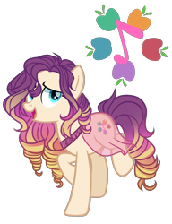 Size: 1460x1900 | Tagged: safe, artist:gihhbloonde, artist:meimisuki, imported from derpibooru, oc, oc only, earth pony, pony, base used, female, magical lesbian spawn, mare, offspring, parent:applejack, parent:coloratura, parents:rarajack, simple background, solo, transparent background