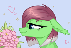 Size: 3000x2044 | Tagged: safe, artist:rioshi, artist:sparkling_light, artist:starshade, imported from derpibooru, oc, oc:watermelon success, pony, flower