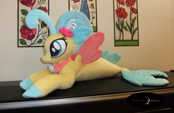 Size: 1280x830 | Tagged: safe, artist:purplenebulastudios, imported from derpibooru, princess skystar, seapony (g4), my little pony: the movie, irl, photo, plushie, solo