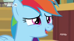 Size: 1280x720 | Tagged: safe, imported from derpibooru, screencap, rainbow dash, pony, common ground, close-up, female, mare, solo