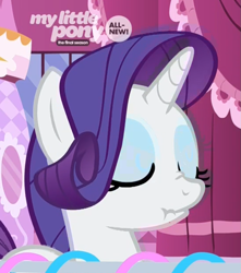 Size: 821x930 | Tagged: safe, imported from derpibooru, screencap, rarity, pony, she's all yak, cropped, eyes closed, scrunchy face