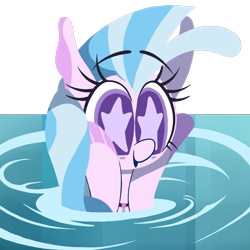 Size: 1000x1000 | Tagged: safe, artist:dragonpone, derpibooru exclusive, imported from derpibooru, silverstream, seapony (g4), what lies beneath, blush sticker, blushing, cute, diastreamies, excited, female, happy, hooves on cheeks, lineless, open mouth, scene interpretation, seapony silverstream, simple background, solo, starry eyes, transparent background, water, wide eyes, wingding eyes