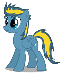 Size: 3625x4250 | Tagged: safe, artist:mrlolcats17, imported from derpibooru, oc, oc only, oc:bolterdash, pegasus, pony, hooves, male, simple background, smiling, solo, stallion, transparent background, wings