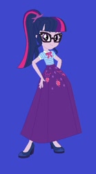 Size: 380x684 | Tagged: safe, artist:starman1999, imported from derpibooru, sci-twi, twilight sparkle, equestria girls, alternate universe, clothes, female, high heels, long skirt, shoes, skirt, solo