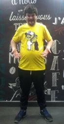 Size: 597x1143 | Tagged: safe, artist:sebtheartist, deleted from derpibooru, imported from derpibooru, oc, oc:ponyseb, human, adidas, clothes, excited, happy, irl, irl human, pants, photo, quebec, standing, standing up