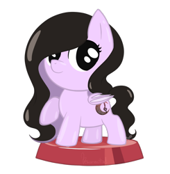 Size: 1000x1020 | Tagged: safe, artist:nekoremilia1, imported from derpibooru, oc, oc only, oc:chia scarlet, pony, vampire, chibi, cute, female, figure, mare, pocket ponies, simple background, solo, transparent background