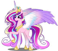 Size: 1550x1360 | Tagged: safe, artist:gihhbloonde, imported from derpibooru, princess cadance, alicorn, pony, female, mare, next generation, princess, redesign, simple background, solo, transparent background