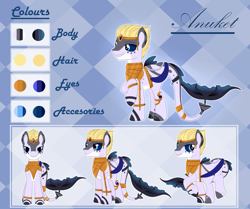 Size: 4345x3632 | Tagged: safe, artist:nekoremilia1, imported from derpibooru, oc, oc only, oc:anuket, earth pony, pony, reference sheet, solo