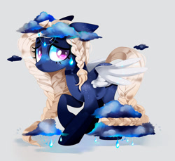 Size: 1280x1170 | Tagged: safe, artist:sorasku, imported from derpibooru, oc, oc only, oc:gloomy drops, pegasus, pony, cloud, female, mare, solo