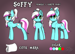 Size: 1800x1300 | Tagged: safe, artist:llhopell, imported from derpibooru, oc, oc only, oc:soffy, pony, female, reference sheet, simple background, solo