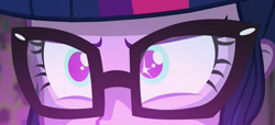 Size: 1024x466 | Tagged: safe, imported from derpibooru, screencap, sci-twi, twilight sparkle, equestria girls, friendship games, cropped, eye reflection, female, glasses, reflection, solo