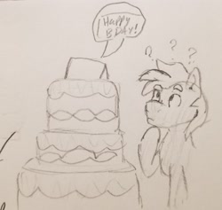 Size: 1280x1214 | Tagged: safe, artist:mishalutece, deleted from derpibooru, imported from derpibooru, oc, oc only, oc:dutchie mills, birthday, birthday cake, cake, food, hiding in cake, imminent vore