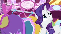 Size: 1280x720 | Tagged: safe, imported from derpibooru, screencap, rarity, pony, she's all yak, clothes, dress, female, mare, solo