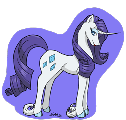 Size: 1000x950 | Tagged: safe, artist:samsx22, imported from derpibooru, rarity, pony, unicorn, cloven hooves, colored hooves, curved horn, female, horn, lidded eyes, lipstick, looking at you, mare, profile, simple background, solo, transparent background, unshorn fetlocks