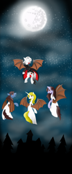 Size: 3880x9352 | Tagged: safe, artist:mr100dragon100, imported from derpibooru, bat pony, pony, vampire, vampony, dracula, flying, looking up, mare in the moon, moon, night