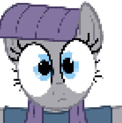 Size: 583x586 | Tagged: safe, alternate version, edit, editor:undeadponysoldier, imported from derpibooru, maud pie, earth pony, pony, 8-bit, adorable face, alternate eye color, arms wide open, cute, face swap, female, looking at you, mare, maudabetes, pixel art, silly face, solo