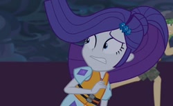 Size: 900x551 | Tagged: safe, imported from derpibooru, screencap, rarity, sandalwood, equestria girls, equestria girls series, spoiler:eqg series (season 2), female, flowing hair, lifejacket, male, running