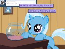 Size: 1200x900 | Tagged: safe, artist:evil-dec0y, imported from derpibooru, trixie, fish, pony, unicorn, comic:trixie vs., cute, diaper, diatrixes, female, filly, fish bowl, foal, solo