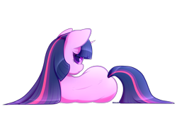 Size: 2400x1800 | Tagged: safe, artist:silshadnic, imported from derpibooru, twilight sparkle, pony, unicorn, beautiful, cute, female, large butt, looking at you, looking back, looking back at you, mare, rear view, simple background, solo, transparent background, twiabetes, unicorn twilight