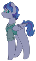 Size: 1598x2664 | Tagged: safe, artist:calibykitty, artist:midnightamber, imported from derpibooru, pegasus, pony, breeding result, colt, fancy, male, necktie, offspring, parent:spoiled rich, parents:canon x oc, solo