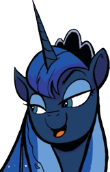 Size: 377x585 | Tagged: safe, edit, idw, imported from derpibooru, princess luna, pony, spoiler:comic, spoiler:comic75, cropped, female, simple background, solo, transparent background