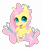 Size: 3457x4000 | Tagged: safe, artist:shkura2011, imported from derpibooru, fluttershy, pony, chibi, female, simple background, solo, transparent background