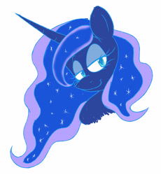 Size: 2900x3157 | Tagged: safe, imported from derpibooru, princess luna, alicorn, pony, female, hooves, horn, mare, simple background, smiling, solo, white background