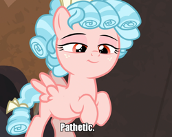 Size: 1100x876 | Tagged: safe, edit, edited screencap, imported from derpibooru, screencap, cozy glow, pegasus, pony, frenemies (episode), cropped, female, filly, foal, meme, pathetic, solo, the simpsons