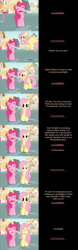 Size: 2000x6399 | Tagged: safe, artist:mlp-silver-quill, imported from derpibooru, fluttershy, pinkie pie, earth pony, pegasus, pony, comic:fluttershy says goodnight, comic:pinkie pie says goodnight, comic, duo, female, mare, onomatopoeia, open mouth, ponyville, sleeping, sound effects, talking to viewer, zzz