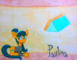 Size: 1075x841 | Tagged: safe, artist:dialysis2day, imported from derpibooru, oc, oc only, oc:paulina (dialysis2day), earth pony, pony, clothes, female, mare, prone, shirt, solo, traditional art