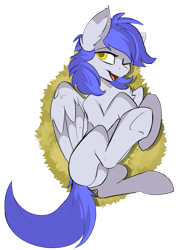 Size: 443x609 | Tagged: safe, artist:beardie, imported from derpibooru, oc, oc only, oc:gabriel, pegasus, pony, cute, female, mare, patreon, patreon reward, simple background, solo, transparent background