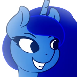 Size: 512x512 | Tagged: safe, artist:eqamrd, imported from derpibooru, princess luna, alicorn, pony, bust, cute, female, grin, smiling, solo