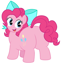 Size: 2858x3017 | Tagged: safe, artist:aleximusprime, imported from derpibooru, pinkie pie, earth pony, pony, balloonbutt, bow, butt, chubbie pie, chubby, cute, diapinkes, fat, female, hair bow, large butt, looking back, mare, older pinkie pie, plot, plump, pudgy pie, rear view, simple background, solo, thick, transparent background