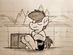 Size: 2560x1920 | Tagged: safe, artist:thebadbadger, imported from derpibooru, oc, oc:phire demon, pony, lined paper