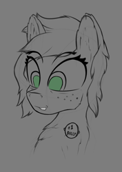 Size: 1038x1468 | Tagged: safe, artist:enragement filly, imported from derpibooru, oc, oc:filly anon, pony, badge, female, filly, sketch